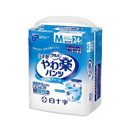 やわ楽パンツ Mサイズ 24枚入り6袋セット 白十字 PUサルバ やわ楽パンツ Mサイズ 24枚 大人用おむつ/大人用