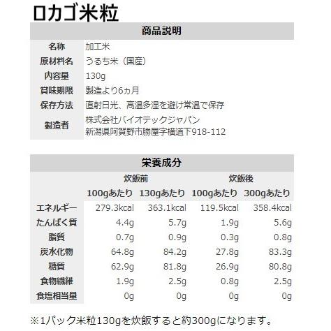 ロカゴ米粒 130g×20袋の商品画像 7