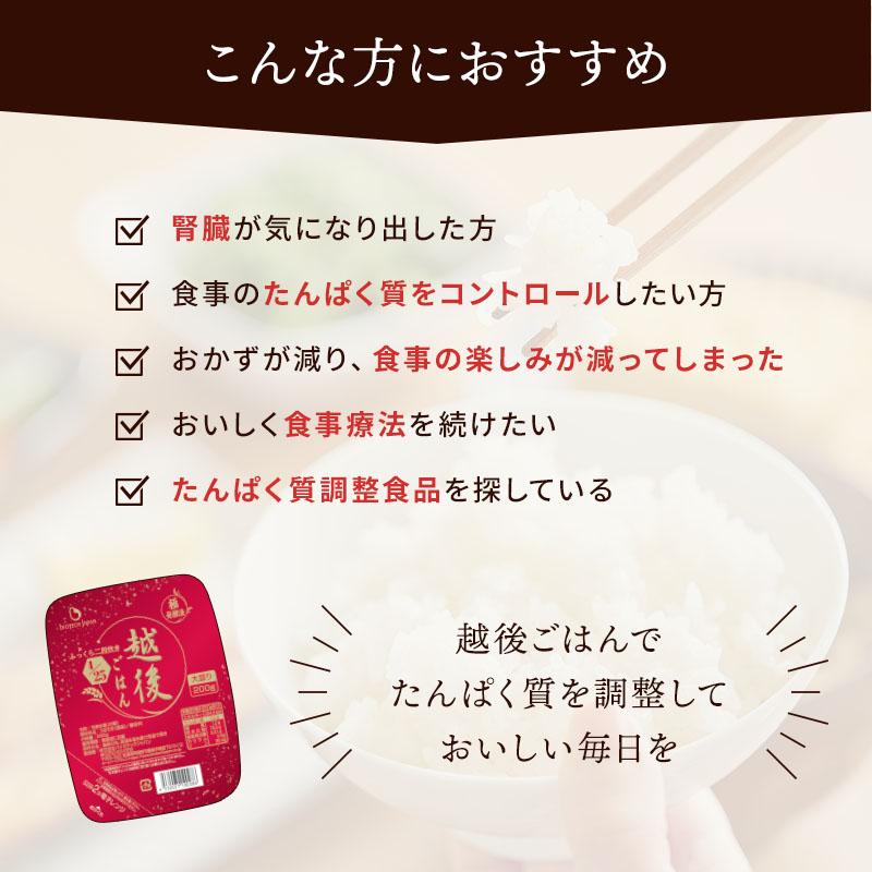 1/25越後ごはん大盛(200g×30個) 低タンパク たんぱく質調整食品 ごはん