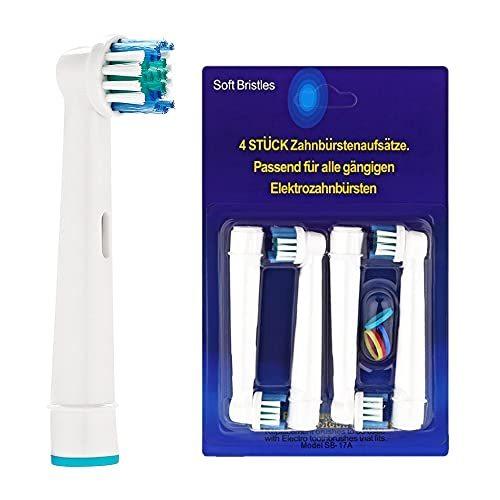 ブラウン 互換 替えブラシ SB-17A やわらかめ オーラルB 電動歯ブラシ用 電動ブラシヘッド (4本×1個セット)