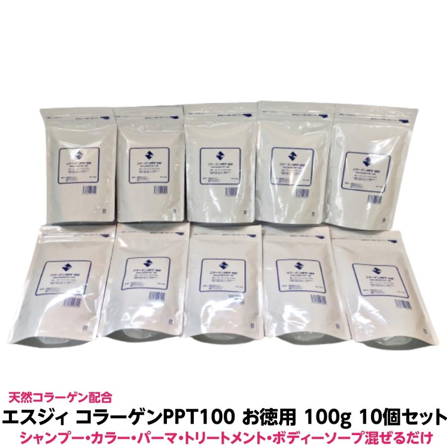 爆売り エスジィ コラーゲンｐｐｔ100 お徳用 100g １０個セット シャンプー カラー パーマ 手荒れに万能 混ぜるだけ 驚きの値段 Www Thedailyspud Com