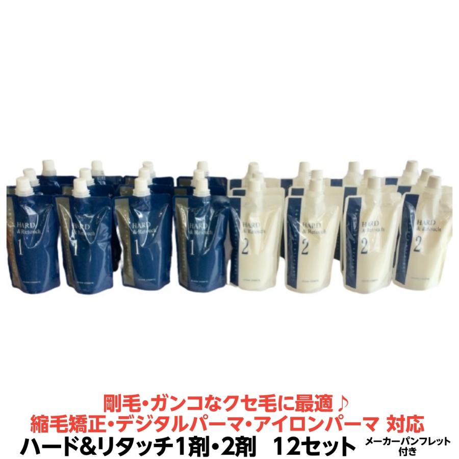 保証書付 剛毛のびます 縮毛矯正 デジタルパーマ兼用 ルノン ハード リタッチ ５人用 1剤 2剤 各１２個 計２４個セット 各400g 業務用 医薬部外品 格安人気 Lachurrasqueria Com