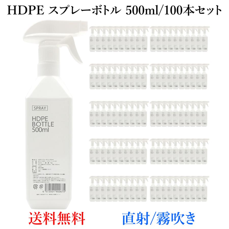 高機能スプレーボトル 白 極細霧 100本セット
