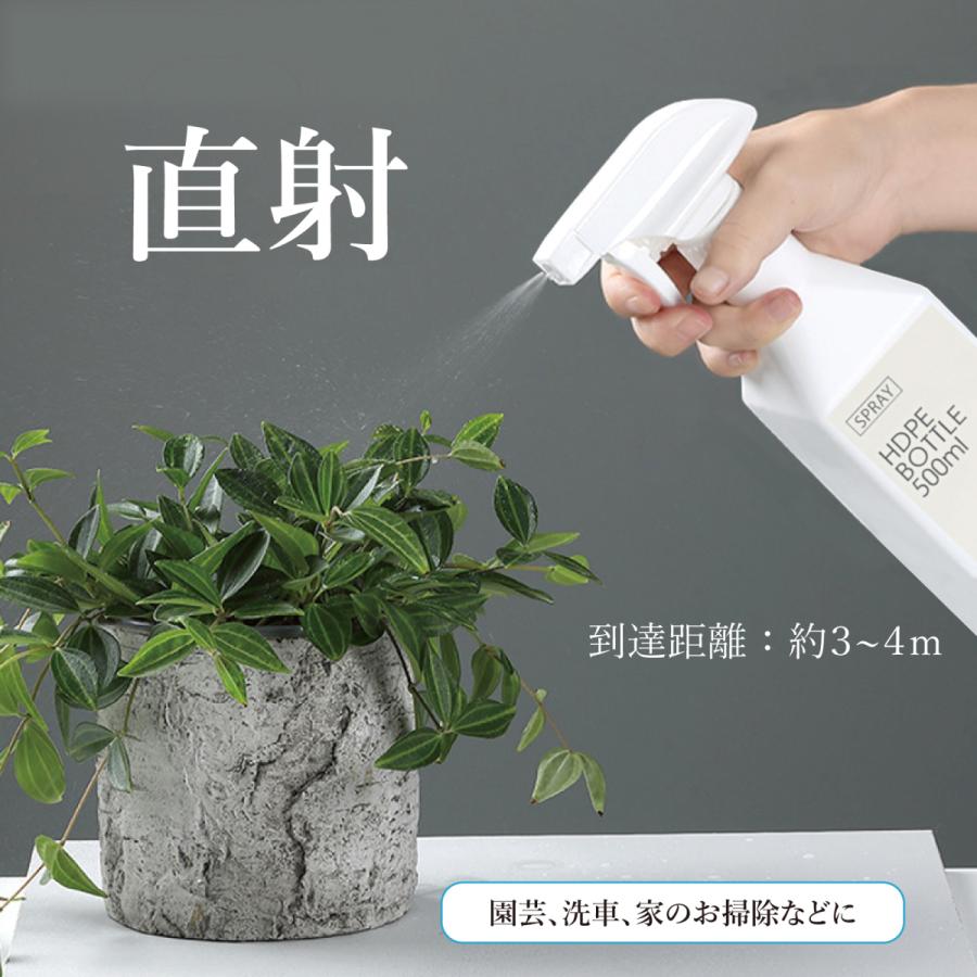 アルコール対応スプレーボトル】500ml/100本セット 白 HDPE 空ボトル  