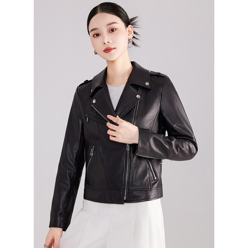 革ジャン レディース 本革ジャケット女性用 本革ラムジャケット 羊革