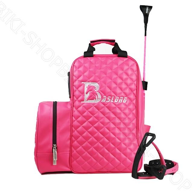 乗馬バッグ　乗馬用リュックサック　送料無料　乗馬ヘルメット収納可 乗馬用品 馬具 乗馬バッグ 即納 ピンク キッズ用 乗馬用リュックサック 送料