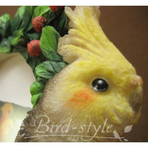 オカメインコのフォトフレーム M／インコ 鳥 雑貨 グッズ : 鳥グッズ