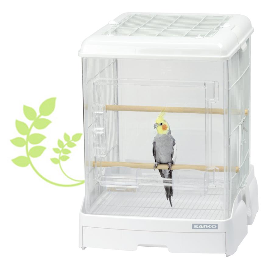 インコ 鳥かご ケージ イージーホーム クリアバード 40 WH サンコー 