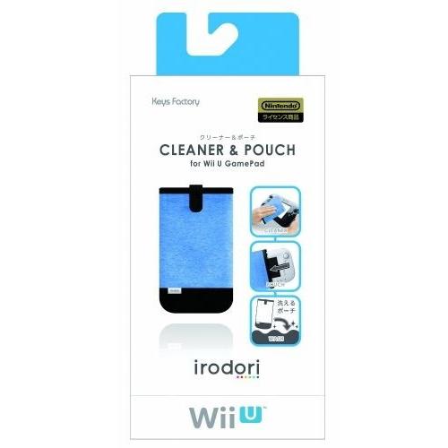 新品 WiiU クリーナー＆ポーチ for WiiUゲームパッド(ブルー)