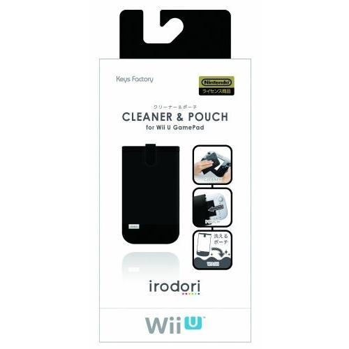 WiiU クリーナー＆ポーチ for WiiUゲームパッド(ブラック) 新品