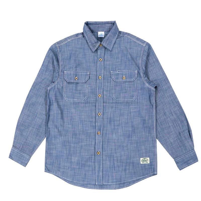 メンズ トップス シャンブレー ワーク シャツ 長袖 L/Sシャツ | コデット  CHAMBRAY WORK L/S SHIRTS codet-pf223201｜CODET 北米 アウトドア レジャー ｜C｜birigo｜19