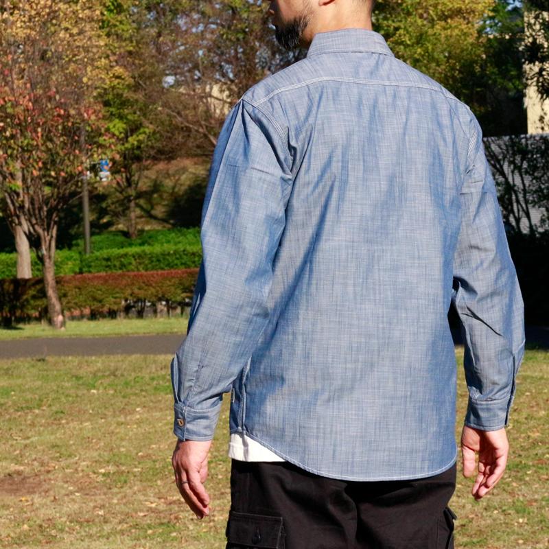 メンズ トップス シャンブレー ワーク シャツ 長袖 L/Sシャツ | コデット  CHAMBRAY WORK L/S SHIRTS codet-pf223201｜CODET 北米 アウトドア レジャー ｜C｜birigo｜10