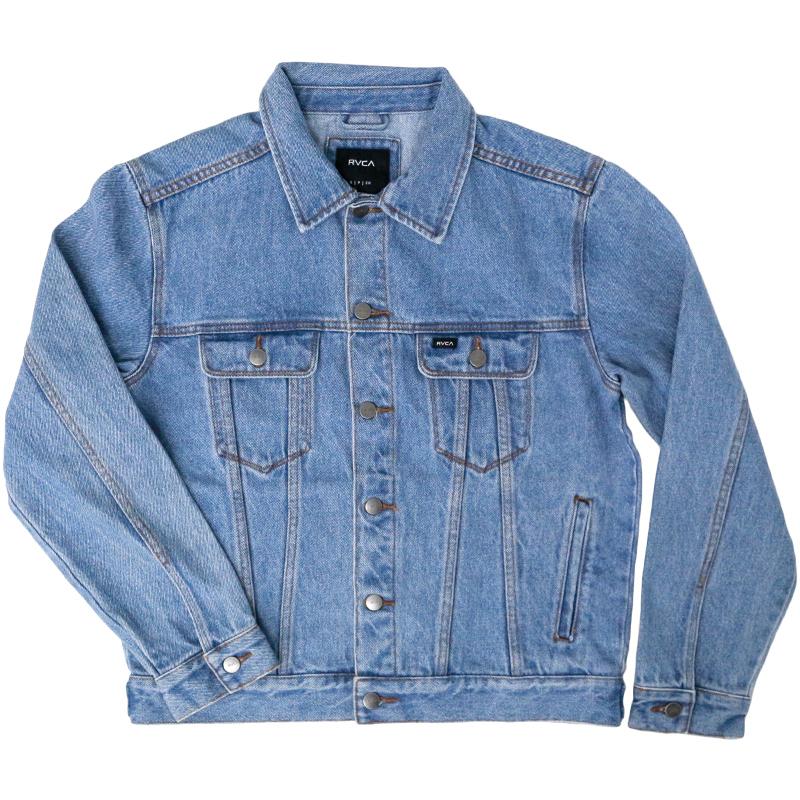 ルーカ メンズ アウター RVCA BA042750 AMERICANA DENIM JACKET | デニムジャケット Gジャン トラッカージャケット ジャケット カジュアル 青 黒 ブルー｜birigo｜08