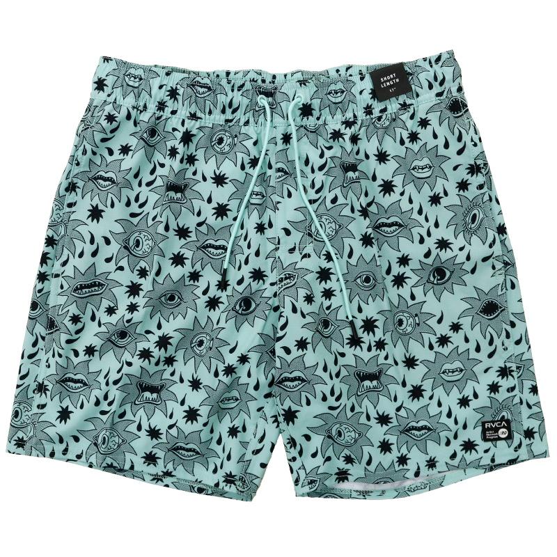 ルーカ メンズ ボトムス BB041611 RVCA VA ELASTIC SHORT ウォークパンツ | 半パン ハーフパンツ 水着 水陸 両用 水着 ハワイアン イラスト グラフィック　｜birigo｜08