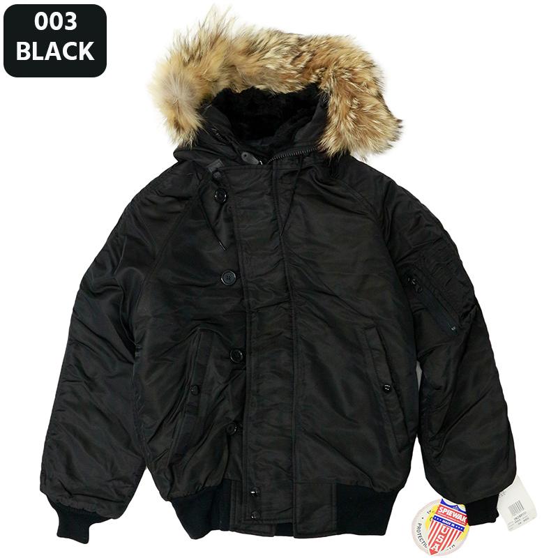 スピワック メンズ カジュアル N-2B フライトジャケット SPIEWAK 1N2BFCO ミリタリー アウター アメリカ製 米国 コヨーテ リアルファー 別注アイテム 特別 スピワック 2B SPIEWAK 1N2BFCO