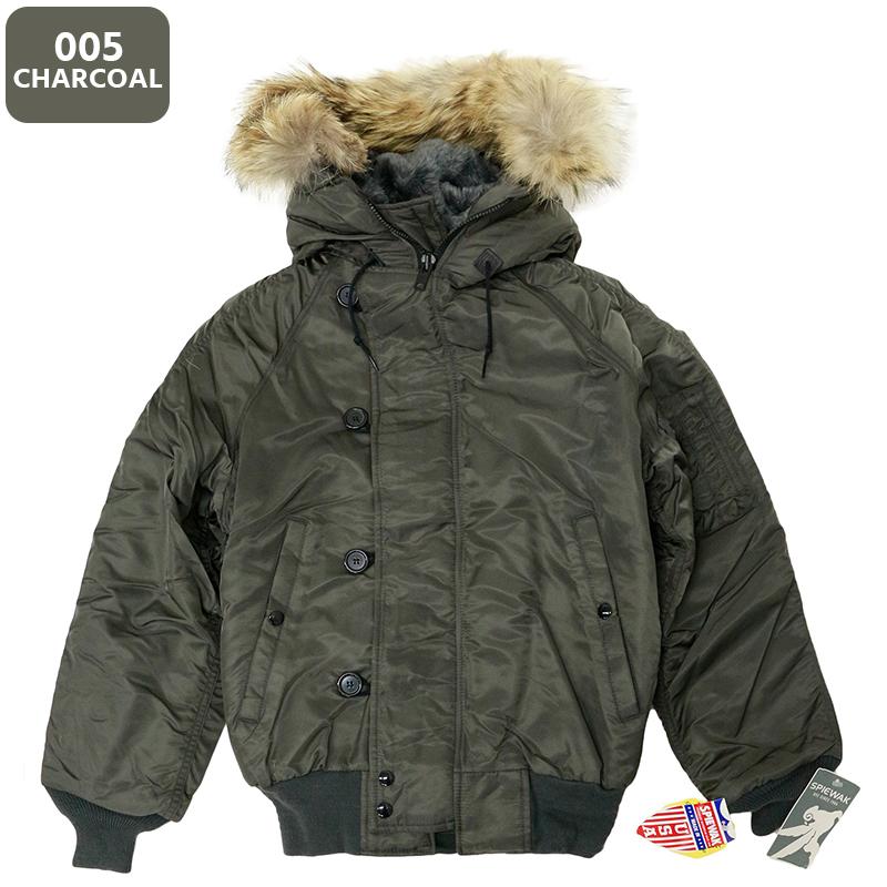 スピワック メンズ カジュアル N-2B フライトジャケット SPIEWAK 1N2BFCO ミリタリー アウター アメリカ製 米国 コヨーテ リアルファー 別注アイテム 特別 スピワック 2B SPIEWAK 1N2BFCO