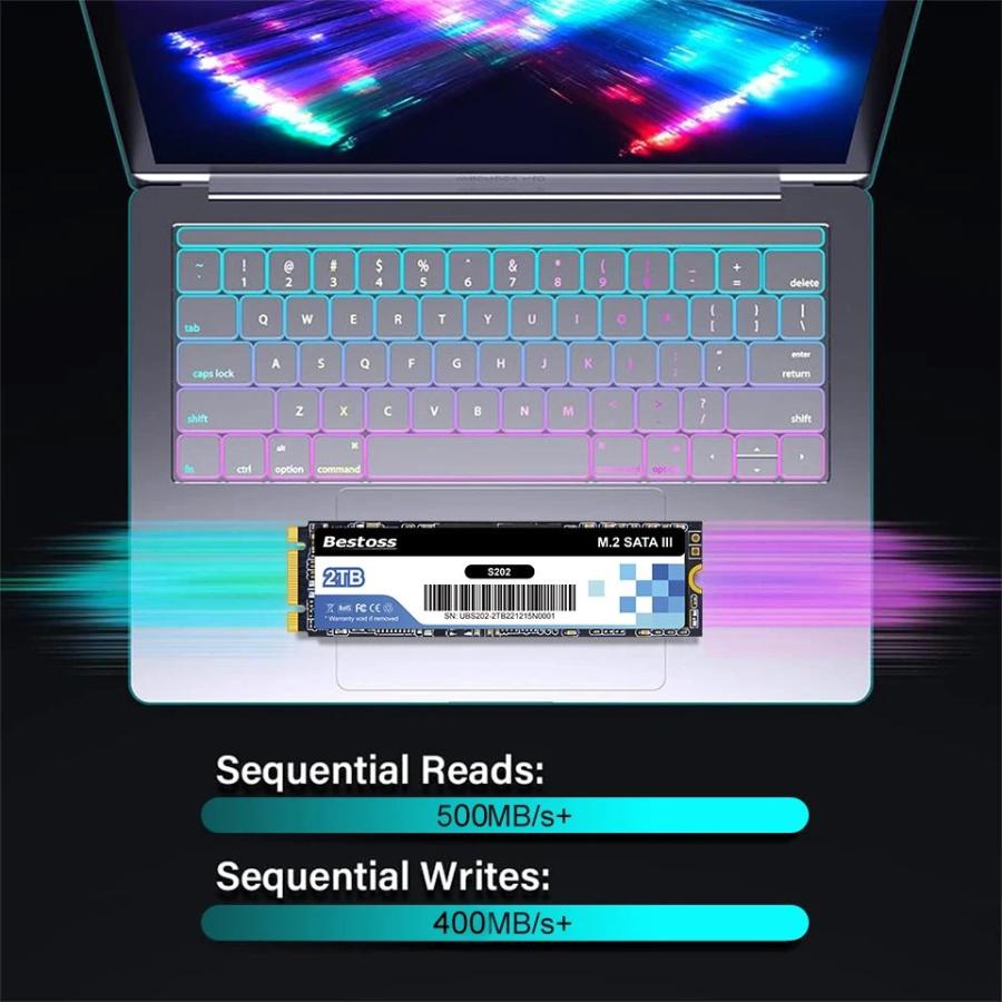Bestoss M.2 SATA 3.0 2280 SSD 内蔵ハードドライブ 1TB 256GB 512GB