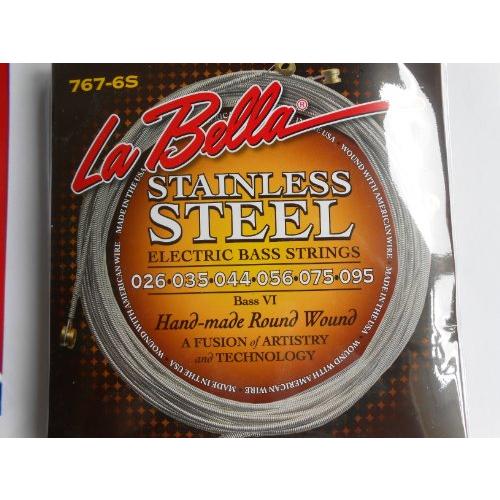 季節のおすすめ商品 stainless VI Bass 767-6S Bella La steel 並行輸入品 026/095 roundwound その他ギター、ベース用パーツ、アクセサリー