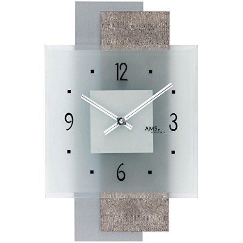 【5％OFF】 AMS Uhrenfabrik Clock, Silver, 36 x 5 x 455 cm 並行輸入品 その他インテリア時計