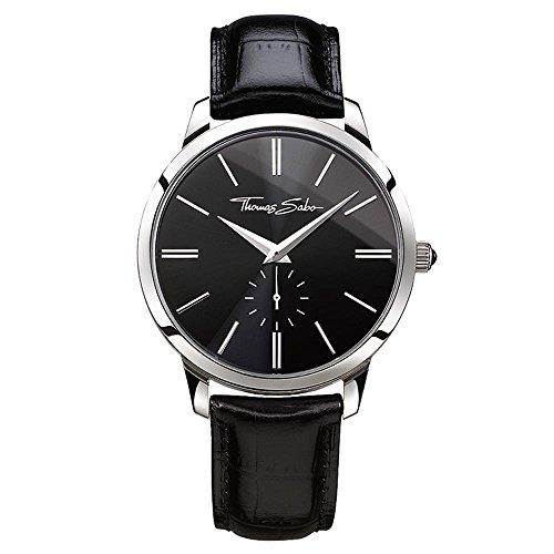 【一部予約販売】 silver Spirit Rebel Watch Men's Sabo Thomas black 並行輸入品 Quartz Analogue 腕時計