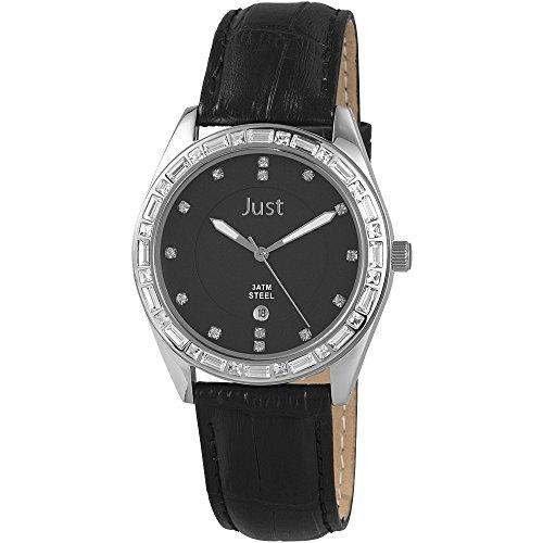 すぐったレディース福袋 Just Watches 並行輸入品 Strap Leather with 48-S8262A-BK Watch Quartz Women's 腕時計