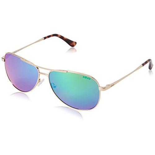 Revo Relay Re 1014 メンズファッション 59 13 135 Aviator Metal Relay Men Gold Green Mirror