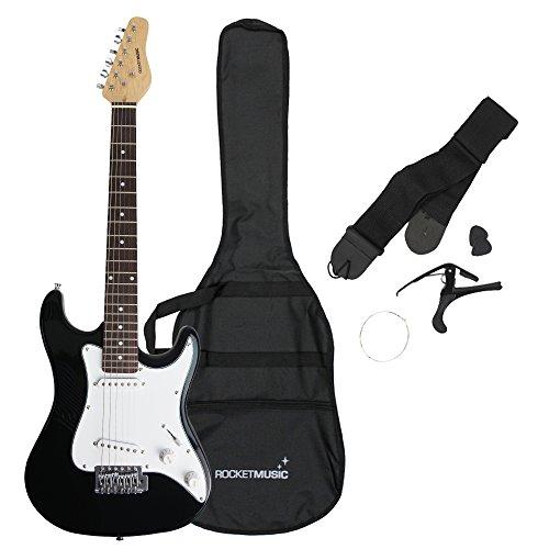 くらしを楽しむアイテム Electric Size 3/4 Rocket Guitar 並行輸入品 Black in エレキギター