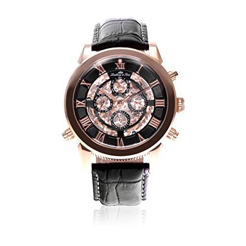 【超特価sale開催】  Lindberg & Sons Men's Analogue Automatic Watch with Leather Strap SK14H013 並行輸入品 腕時計