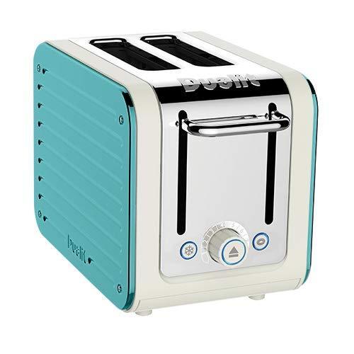 Dualit Architect Slot Canvas Body with Azure Blue Panel Toaster 並行輸入品