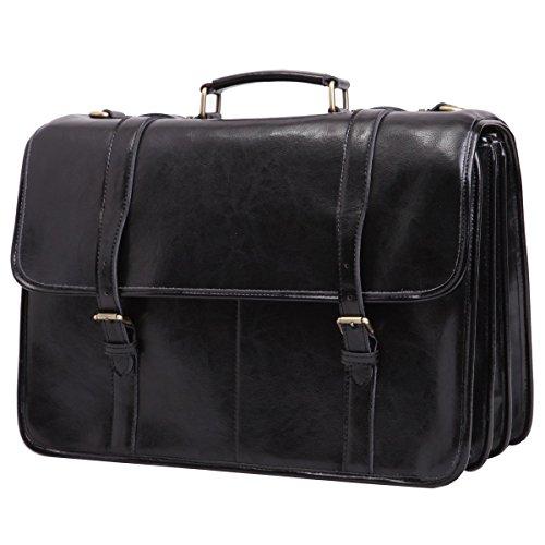 まとめ買いでお得 Leather Leathario briefcases 並行輸入品 Bag Office Business Shoulder Laptop Inch 15.6 Bag Messenger Leather Genuine Bag Laptop briefcases Men for ブリーフケース
