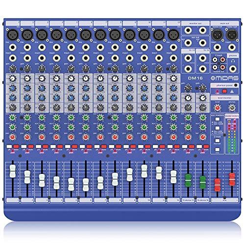 Midas DM16 16 Input Analogue Live and Studio Mixer with Midas Microphone Preamplifiers 並行輸入品