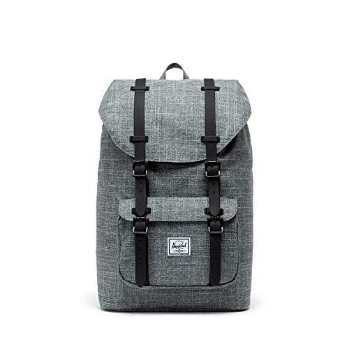 Herschel Little America Laptop Backpack， Raven Crosshatch/Black Rubber/3M Insert， Mid-Volume 17.0L 並行輸入品 （徐々に値下げ）