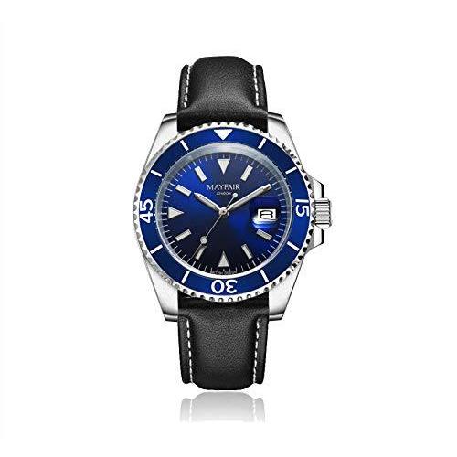 本物 London〓 Blenheim Navigator 並行輸入品 (Blue) Watch Mens Glass Sapphire Luminous 腕時計
