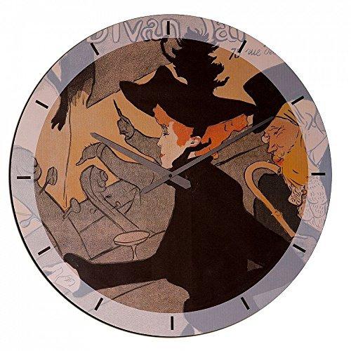 最新のデザイン Lautrec Artopweb Le 並行輸入品 cm 60 x 0.5 x 60 Multi-Colour, Wood, Clocks, Wall japonais divan その他インテリア時計