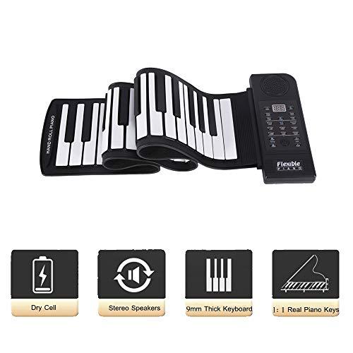 fosa Portable 61-Keys Roll up Soft Silicone Flexible Electronic Digital Music Keyboard Piano 並行輸入品