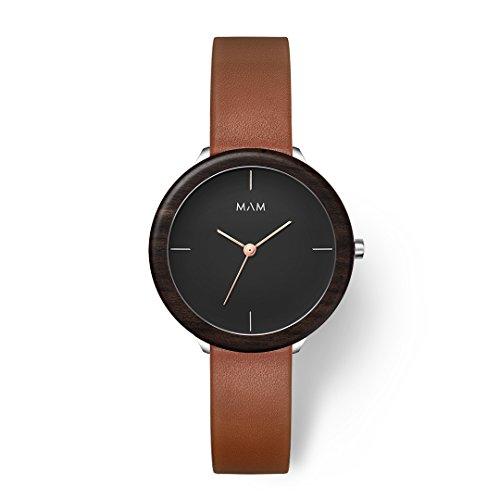 人気ブラドン Mam originals Dark Ebony Fauve Womens Analog Japanese Quartz Watch with Synthetic Leather Bracelet 083 並行輸入品 腕時計 人気ブラドン Mam originals Dark Ebony Fauve Womens Analog Japanese Quartz Watch with Synthetic Leather Bracelet 083 並行輸入品 腕時計