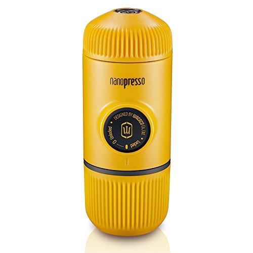 Wacaco Nanopresso Portable Espresso Maker, Upgrade Version of Minipresso, 18 Bar Pressure, Yellow Patrol Edition, Small Travel Coffee Maker, Manually