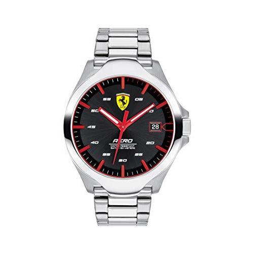 2022年のクリスマスの特別な衣装 with Watch Quartz Classic Analogue Unisex-Adult Ferrari Scuderia Stainless 並行輸入品 0830507 Strap Steel 腕時計