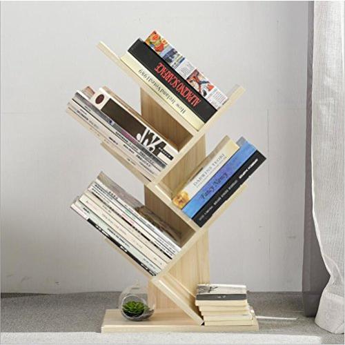 M3M Tree-Shaped Desktop Wooden Bookshelf Display CD And Book Shelf Easy To Assemble，C 並行輸入品