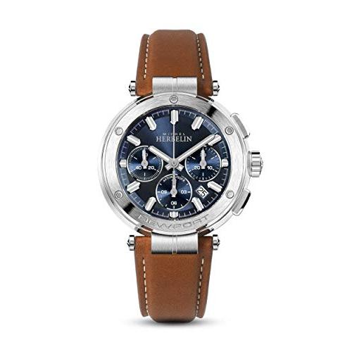【通販 人気】 Homme Michel Herbelin 並行輸入品 Diameter mm 43.5 Glass Sapphire Automatic 268/35GB Chrono Newport 腕時計