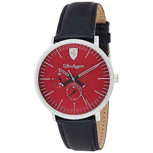 【在庫限り】 Watch Quartz dial Multi Mens Ferrari Scuderia with 並行輸入品 0830567 Strap Leather 腕時計