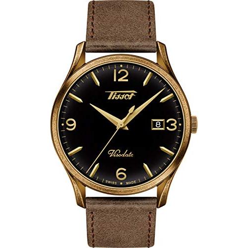 【お試し価格！】 Tissot Men's Heritage Visodate - T1184103605700 Brown/Gold One Size 並行輸入品 腕時計