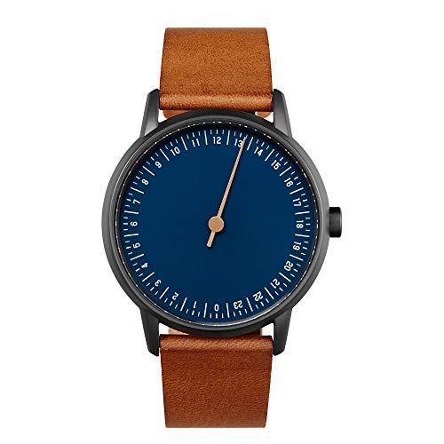 【人気商品！】 slow Round 11 - Brown Leather, Anthracite Case, Blue Dial 並行輸入品 腕時計