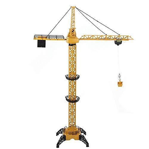 RC Tower Crane Toy, Simulation RC Tower Crane Engineering Vehicle 6 Channels 680 Degree Rotation Engineer Lift Model Engineering Truck Toy (