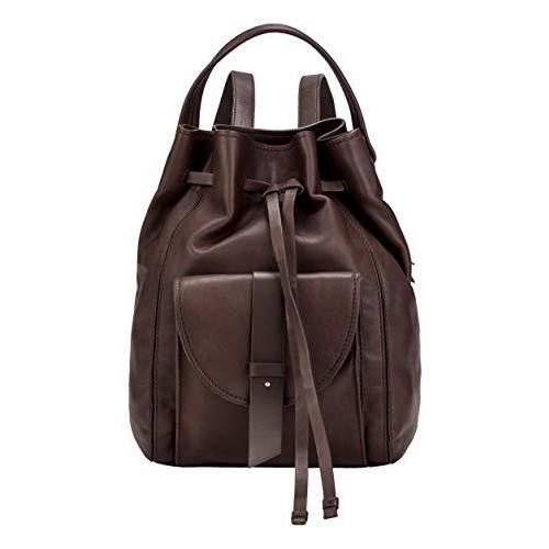 日本製 Brown), (Dark Brown Handbag, Backpack Women’s Medium Backpack - Bucket Soft 17x34x22 並行輸入品 T) x H x (B centimeters ハンドバッグ