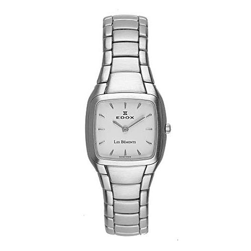 おトク情報がいっぱい！ Edox Les B〓monts Women's Square Ultra-Thin Swiss Made Watch 28111 並行輸入品 腕時計