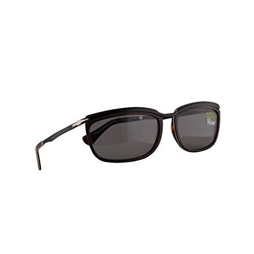 美品  Black Gloss Demi Sunglasses II West Key 3229-S Persol w/Polarized 並行輸入品 PO3229-S PO3229S 3229S PO 1091P2 Lens 60mm Grey サングラス