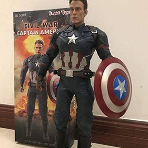 史上最も激安 War Civil Statue America Captain 12-inch Avengers Characters Action Marvel RLJXIA Boxed 並行輸入品 America Captain Model Doll その他
