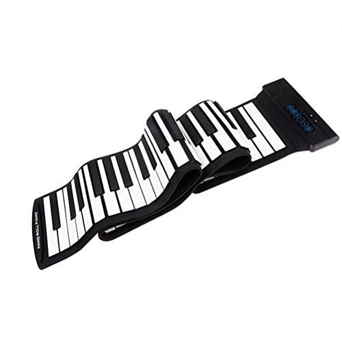 ZHJIUXING DQ Roll Up Soft Keyboard Piano, Foldable 88 Thickened Keys Flexible Soft Silicon Electric Digital Roll Up Keyboard Piano With Recording Prog