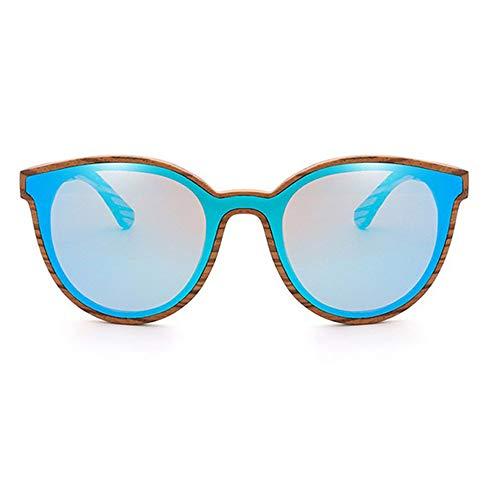 And Men For Sunglasses Wood Solid New Sunglasses GDYX Women len blue case cork with Lenses Polarized Frame Wooden Zebra Retro Sunglasses, Bamboo Round サングラス 大人の上質 